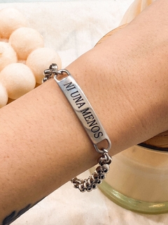 Pulsera acero Feminista frase Ni una Menos - comprar online