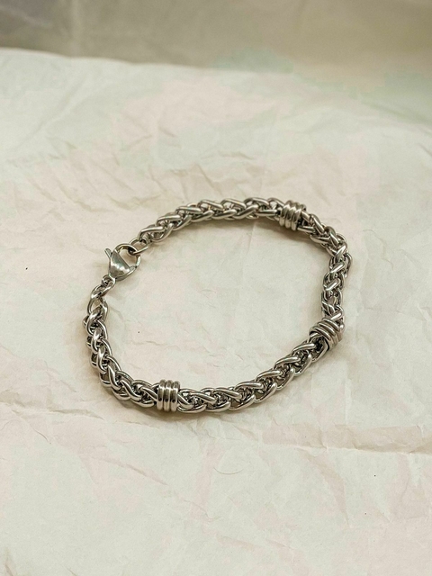Pulsera con apliques acero