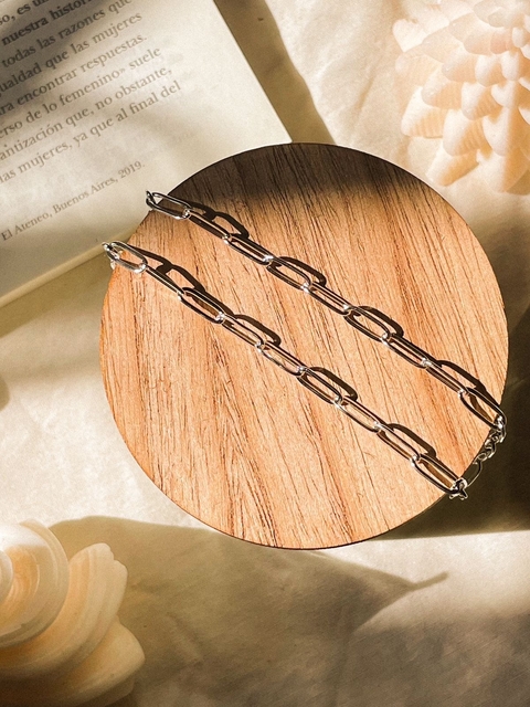 Cadena acero blanco forcet alargada