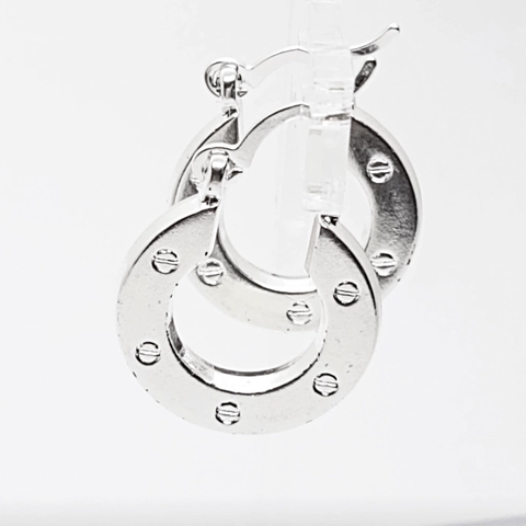 Aros circulares laminados plata 925