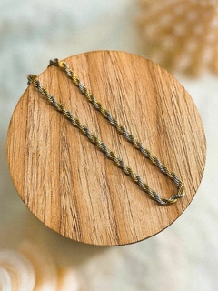 Pulsera Acero combinado tipo soga