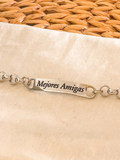 Pulsera amistad MEJORES AMIGAS acero - comprar online