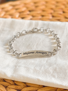 Pulsera amistad MEJORES AMIGAS acero en internet