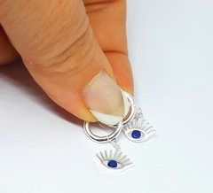 ARGOLLITAS PLATA 925 CON OJITOS COLGANTES - comprar online