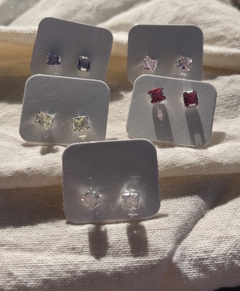 Aros plata cristal pequeños