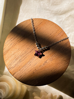 COLLAR ACERO BLANCA CON DIJE ESTRELLA CROUSTSL