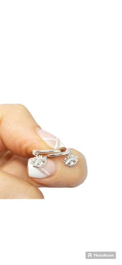 ARGOLLITAS OJITO COLGANTE CON CUBICS PLATA