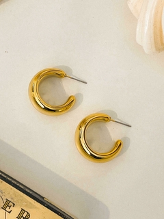 AROS INFLADOS CHUNKY LAMINADA EN DORADO