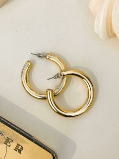 AROS ARGOLLAS INFLADAS LAMINADA EN DORADO- CHUNKY