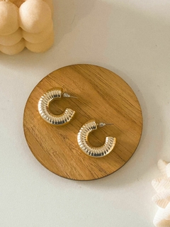 AROS REDONDOS Y LABRADOS LAMINADA EN DORADO- CHUNKY