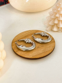 AROS LUNA Y FLOR ACERO QUIRÚRGICO - comprar online