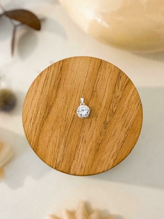 DIJE SUSANITO 9 MM PLATA 925 CRISTAL CON CADENA DE ACERO BLANCO - comprar online