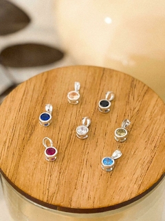 DIJE SUSANITO 6mm PLATA 925 CON CUBICS Y CADENA DE ACERO BLANCO - comprar online