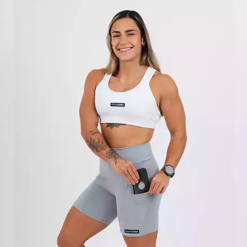 SHORTS BEL COM BOLSO CINZA CLARO