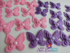 10 Apliques Borboleta 3D em E.V.A com glitter