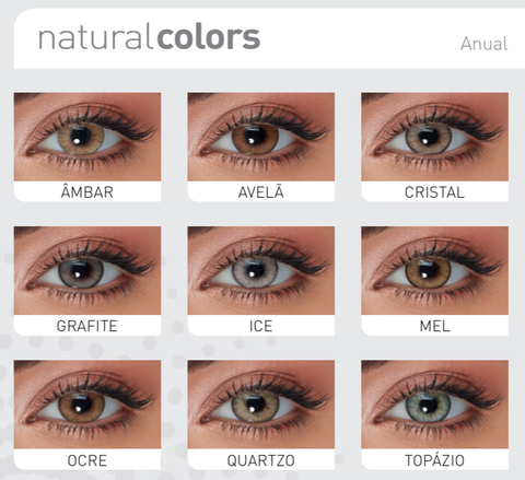 Lentes De Contato Colorida Natural Colors Mensal + Estojo