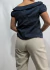 blusa azul ombro a ombro na internet