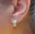 Brinco Argolinha Cravejado com 3 Fileiras de Zircônia Cristal na internet