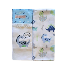 Cueiro Manta Bebê Kit c/02 Un 80x80cm Bordado - Cia do Neném na internet