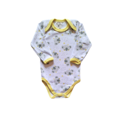 Body Bebê Manga Longa Suedine Estampado - Mafessoni