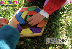 ROMPECABEZAS DE MADERA HEXAGONO (colores vivos)