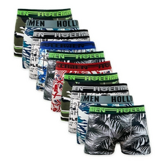 Kit 10 Cuecas Box Boxer Microfibra Masculino na internet