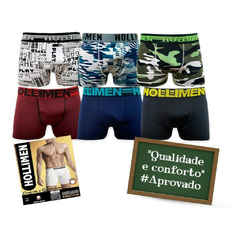 Kit 10 Cuecas Box Boxer Microfibra Masculino