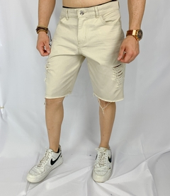 Bermudas Masculinas Jeans Destroyed Estilo Moda Homem na internet