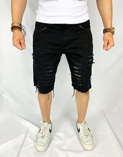 Bermudas Masculinas Jeans Destroyed Estilo Moda Homem