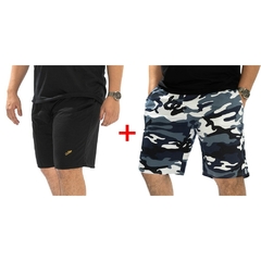Kit 2 Shorts de Moletom Bermuda Debex com Cordão - comprar online