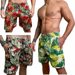 KIT 3 SHORT MASCULINO ESTAMPADO TACTEL na internet