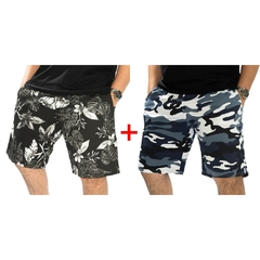 Imagem do Kit 2 Shorts de Moletom Bermuda Debex com Cordão