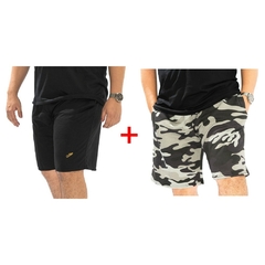 Kit 2 Shorts de Moletom Bermuda Debex com Cordão