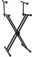 Suporte Pedestal Em X Duplo P/ 2 Teclados E Piano Saty 2050