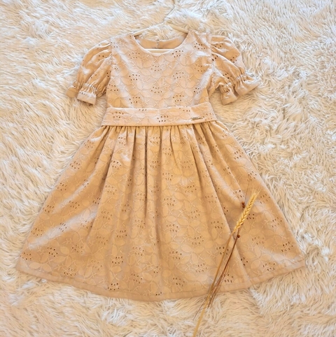 Vestido Romântico Bege - comprar online