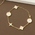 Pulseira trevo bege