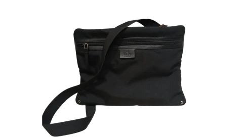 Bolsa Gucci Nylon Flat Messenger Bag Preta