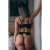 P - Cropped Tomara que Caia c/ Bojo Feito em Renda Preto - Delicia Moda Intima
