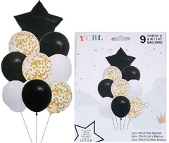 GLOBO CONFETI 9 PCS ESTRELLA - comprar online