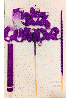 KIT FELIZ CUMPLE+ VELA BENGALA GRANDE - comprar online