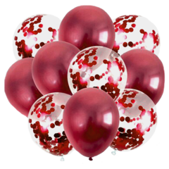 GLOBO CONFETI X 10 PCS REDONDO - comprar online