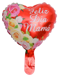 GLOBO FORMA DE CORAZON GRANDE - FELIZ DIA MAMA - comprar online