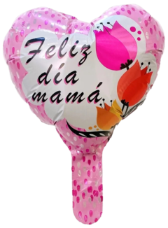 GLOBO FORMA DE CORAZON GRANDE - FELIZ DIA MAMA - tienda online