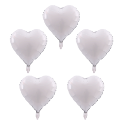 GLOBO CHICO METALIZADO CON FORMA DE CORAZON X5 - comprar online