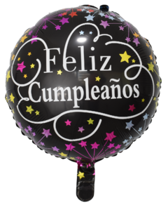 GLOBO REDONDO GRANDE FELIZ CUMPLEAÑOS SURTIDO - comprar online