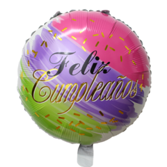 GLOBO REDONDO GRANDE FELIZ CUMPLEAÑOS SURTIDO en internet