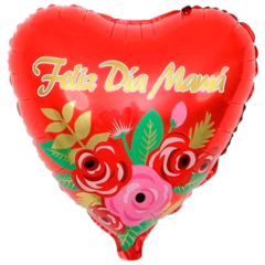 GLOBO FORMA DE CORAZON GRANDE - FELIZ DIA MAMA