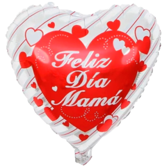 GLOBO FORMA DE CORAZON GRANDE - FELIZ DIA MAMA - comprar online