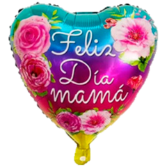 GLOBO FORMA DE CORAZON GRANDE - FELIZ DIA MAMA