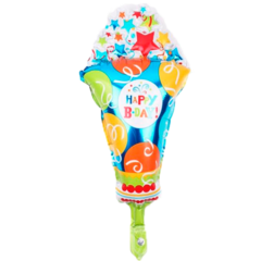 GLOBO CHICO FORMA CONO DE HELADO Y FRASE X5 - comprar online